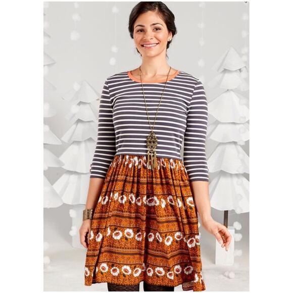 Matilda Jane Winsome Floral Striped Dress - Picture 1 of 8